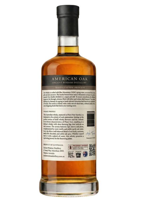 American Oak (Pinot Barrel) Whisky - Ancient Wisdom Distillery