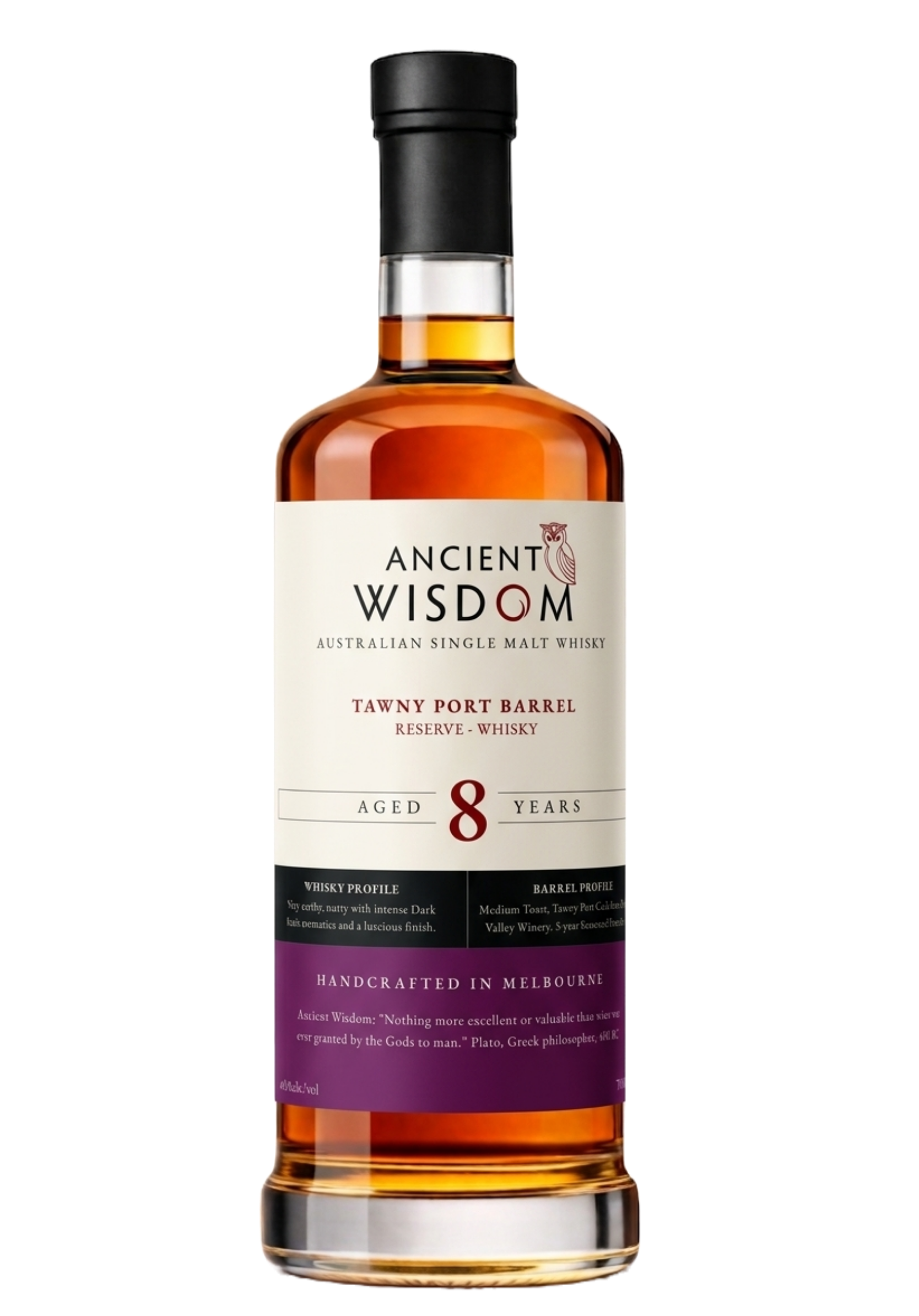 Award-winning Ancient Wisdom Tawny Port Cask Australian single malt whisky