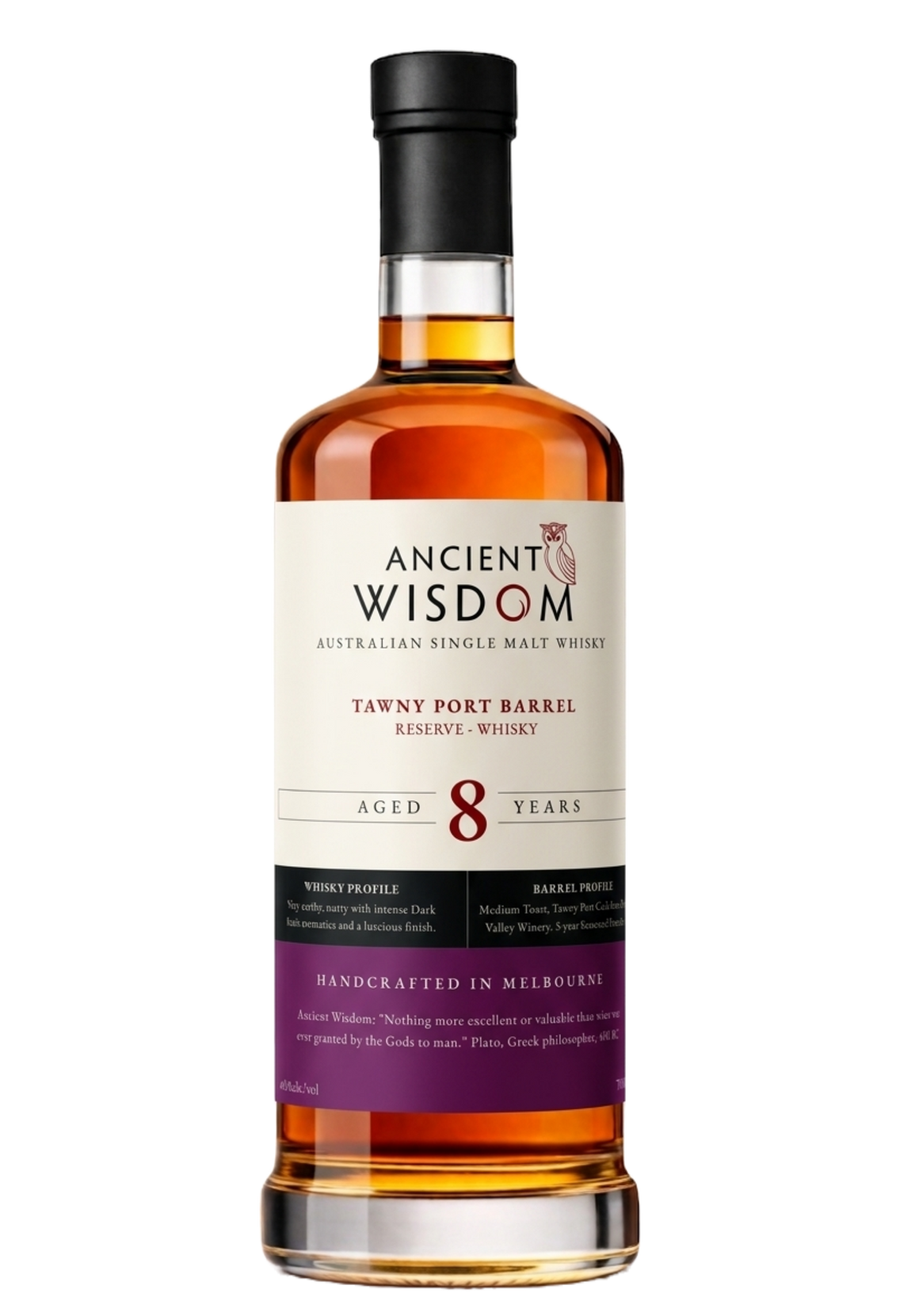 Award-winning Ancient Wisdom Tawny Port Cask Australian single malt whisky